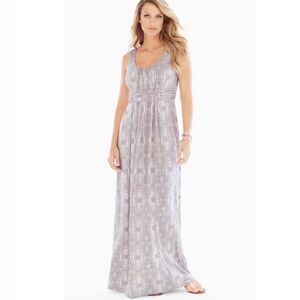 Soma Sleeveless Fluid Knit Maxi Dress Light Grey